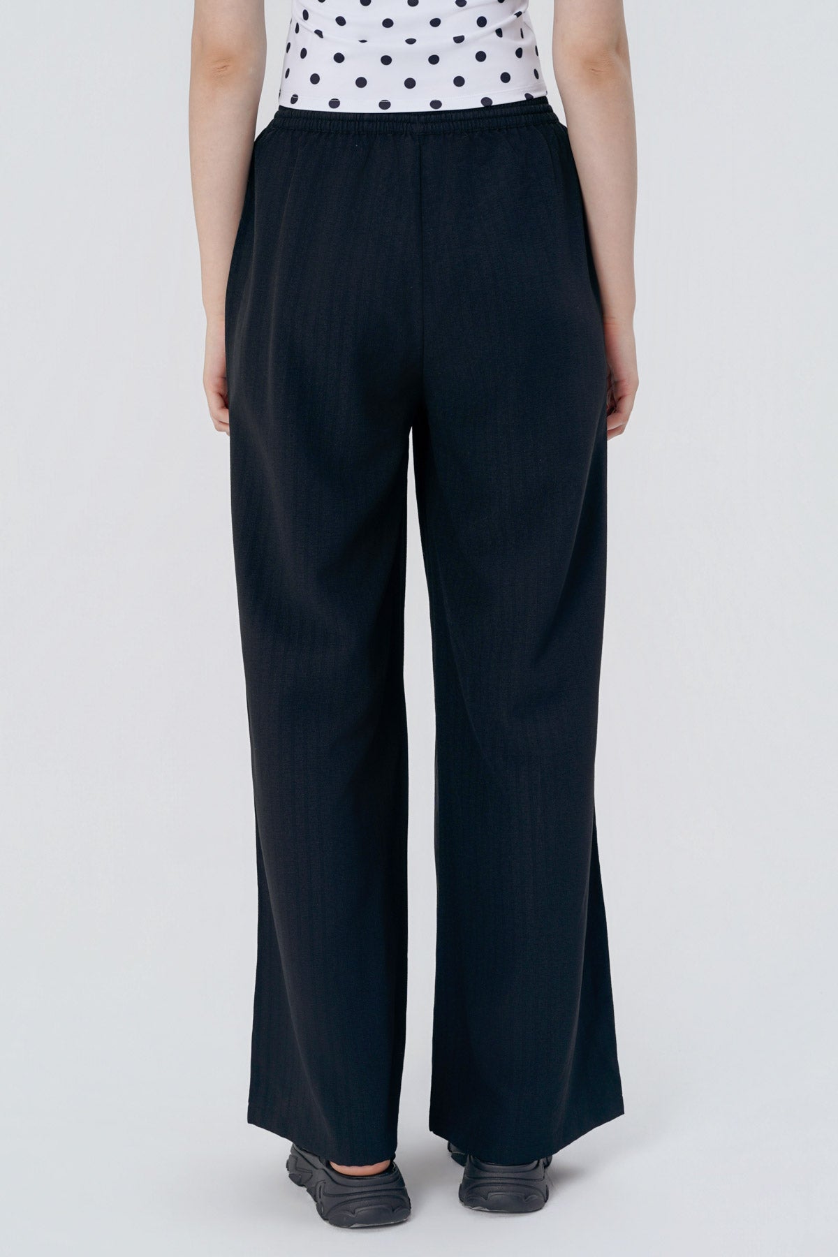 Pantalón Wide Leg Mujer Negro