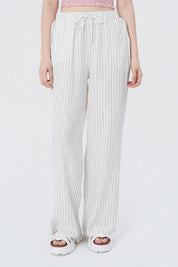 Pantalón Wide Leg Mujer Crudo