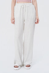 Pantalón Wide Leg Mujer Crudo