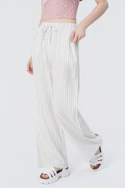 Pantalón Wide Leg Mujer Crudo