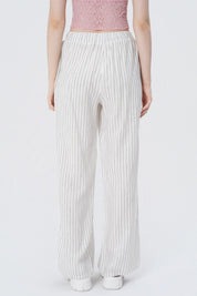 Pantalón Wide Leg Mujer Crudo