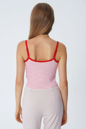 Peto Tight Sin Mangas Mujer Rojo