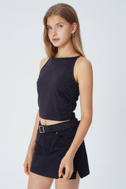 Peto Tight Sin Mangas Mujer Negro