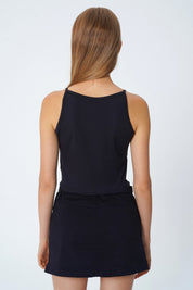Peto Tight Sin Mangas Mujer Negro