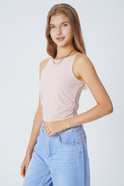 Peto Tight Sin Mangas Mujer Beige