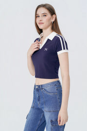 Polera Slim Mujer Azul