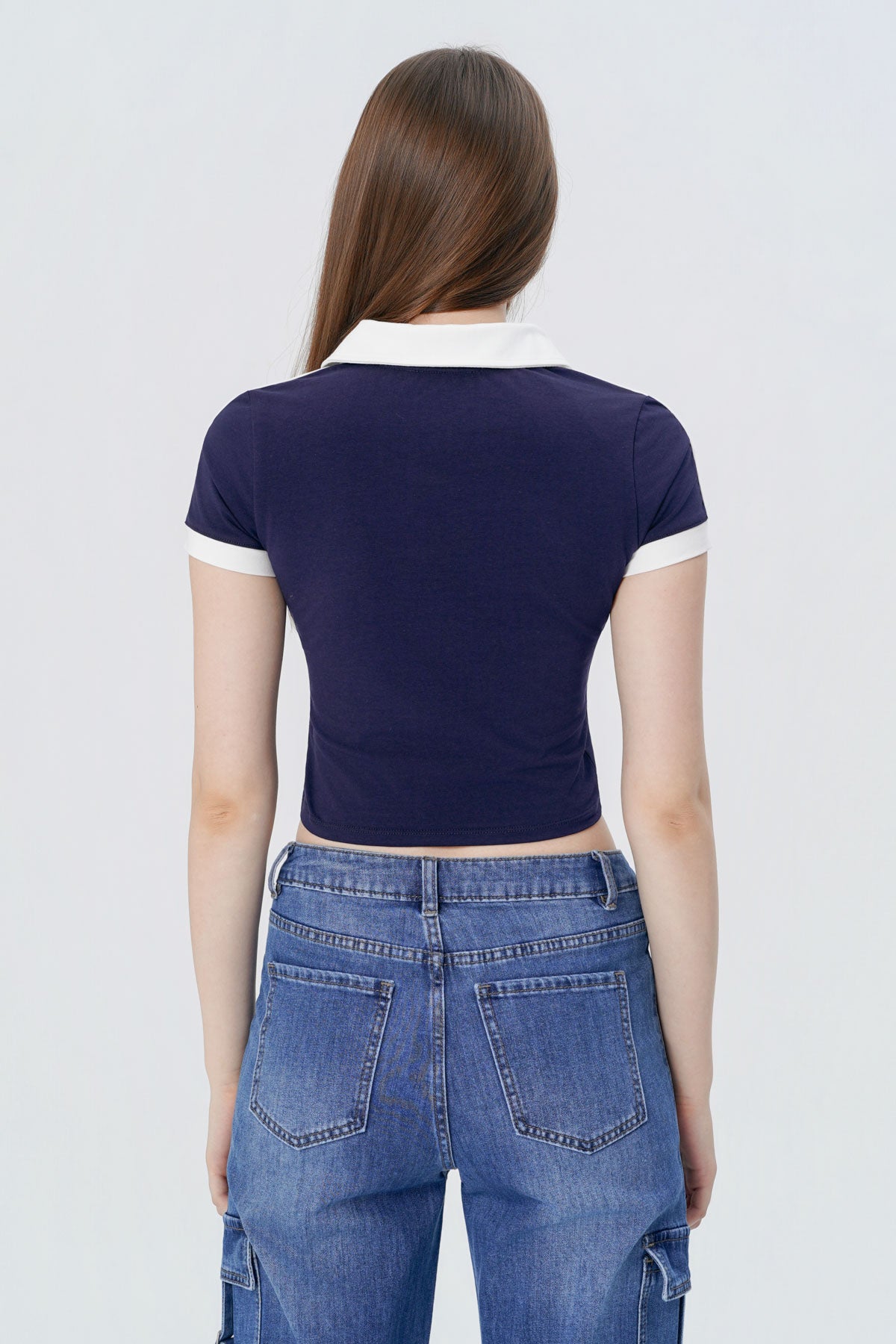 Polera Slim Mujer Azul