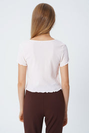 Polera Tight Mujer Crema