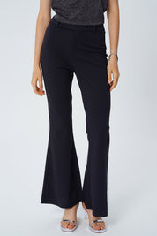 Pantalón Leve Flare Mujer Negro