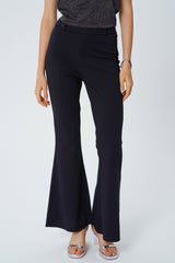 Pantalón Leve Flare Mujer Negro