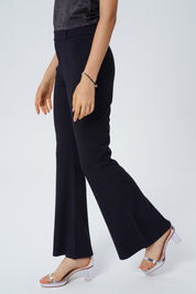 Pantalón Leve Flare Mujer Negro