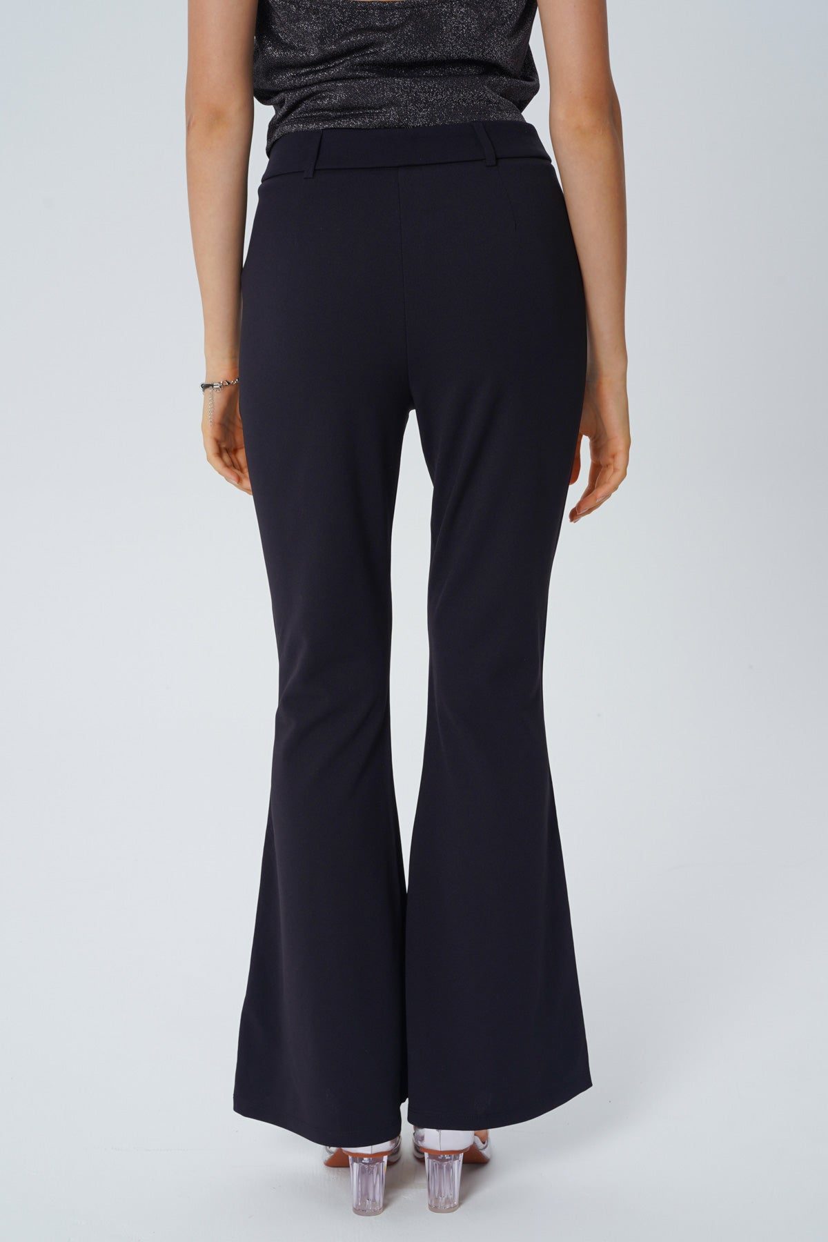 Pantalón Leve Flare Mujer Negro