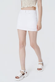 Short Falda Pantalón Mujer Blanco