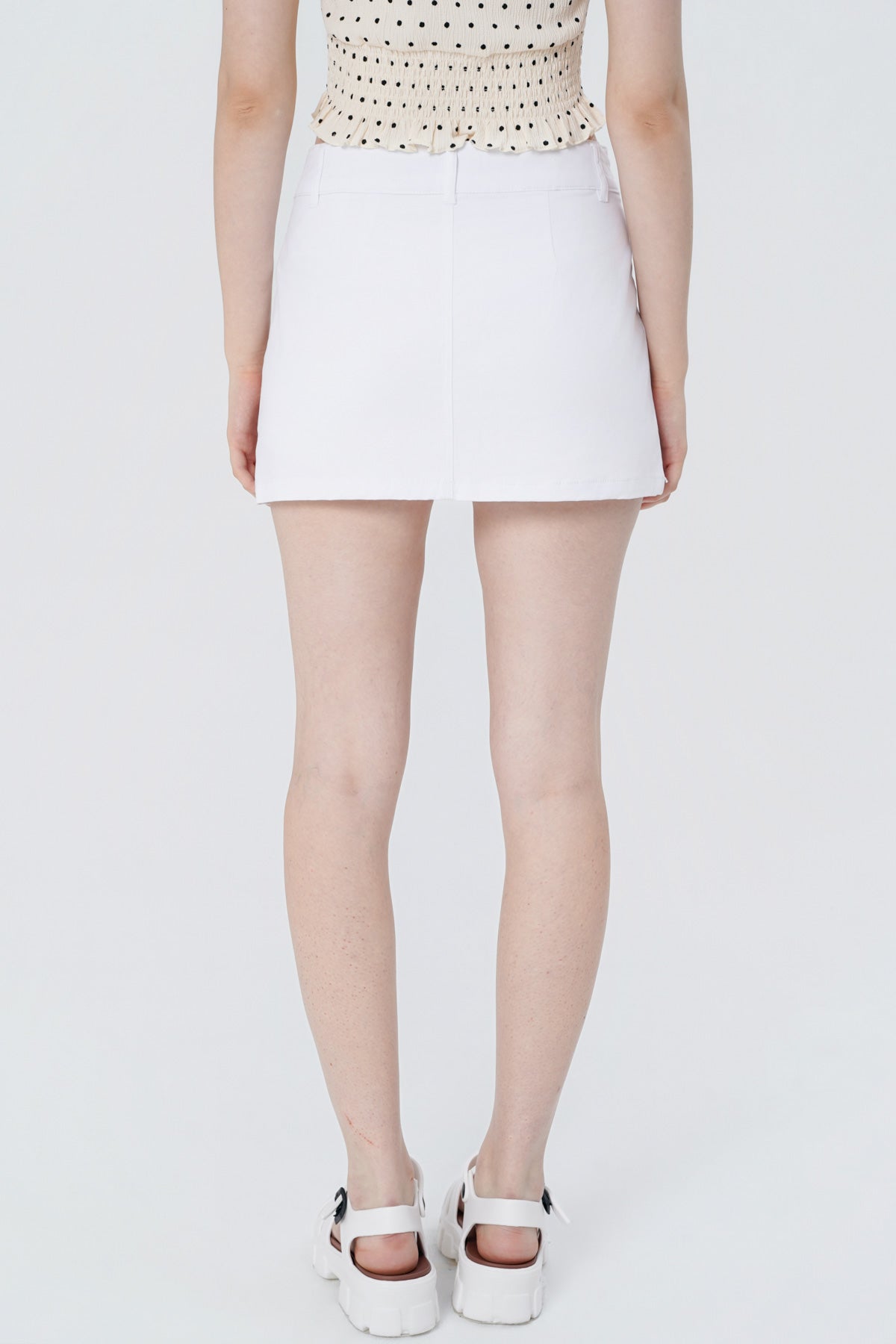 Short Falda Pantalón Mujer Blanco