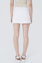 Short Falda Pantalón Mujer Blanco