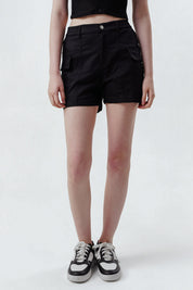 Short Calce Recto Mujer Negro