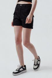 Short Calce Recto Mujer Negro