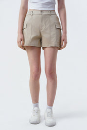 Short Calce Recto Mujer Beige