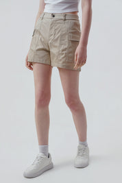 Short Calce Recto Mujer Beige