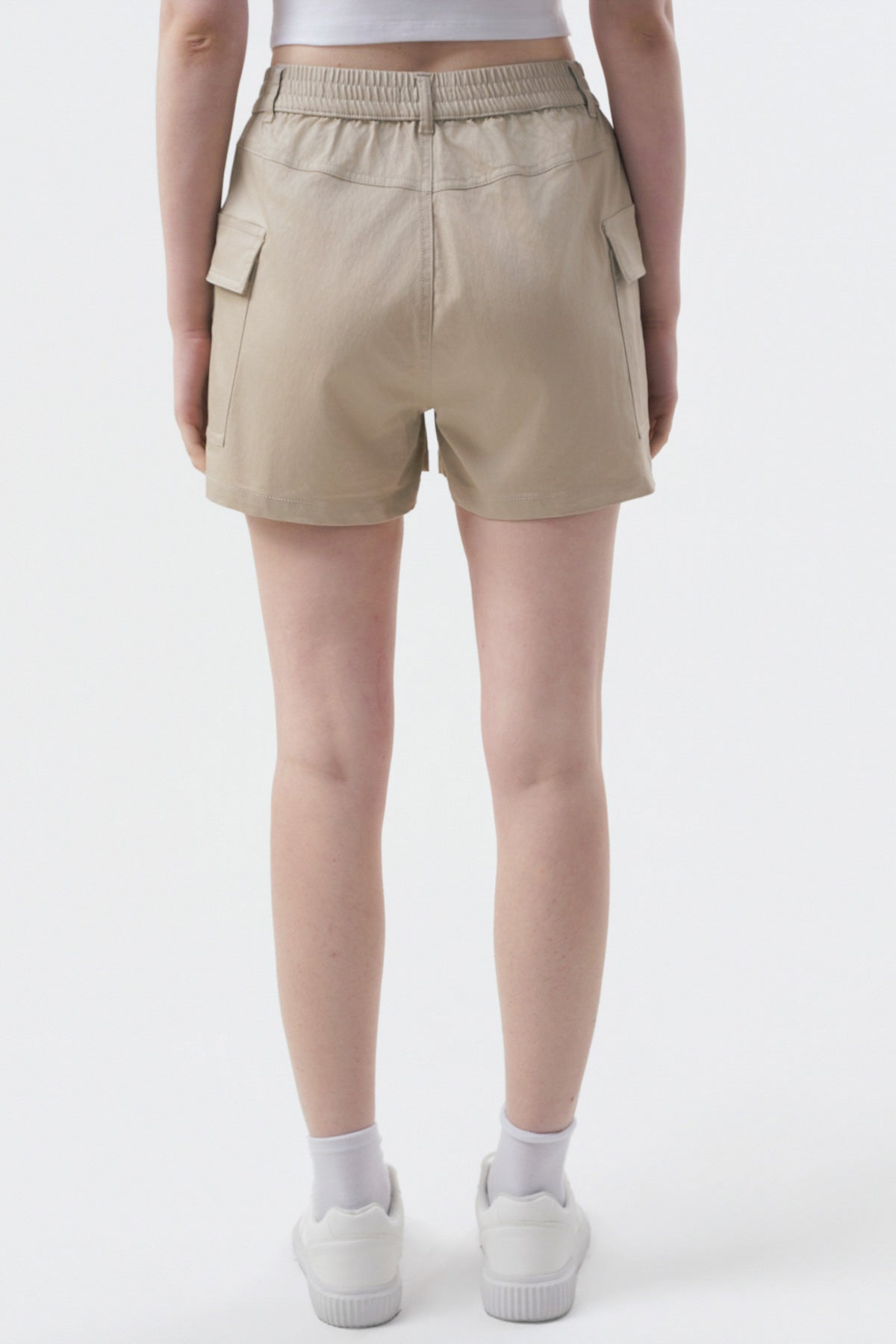 Short Calce Recto Mujer Beige