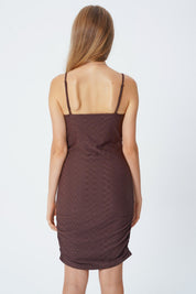 Vestido Falda Mujer Café