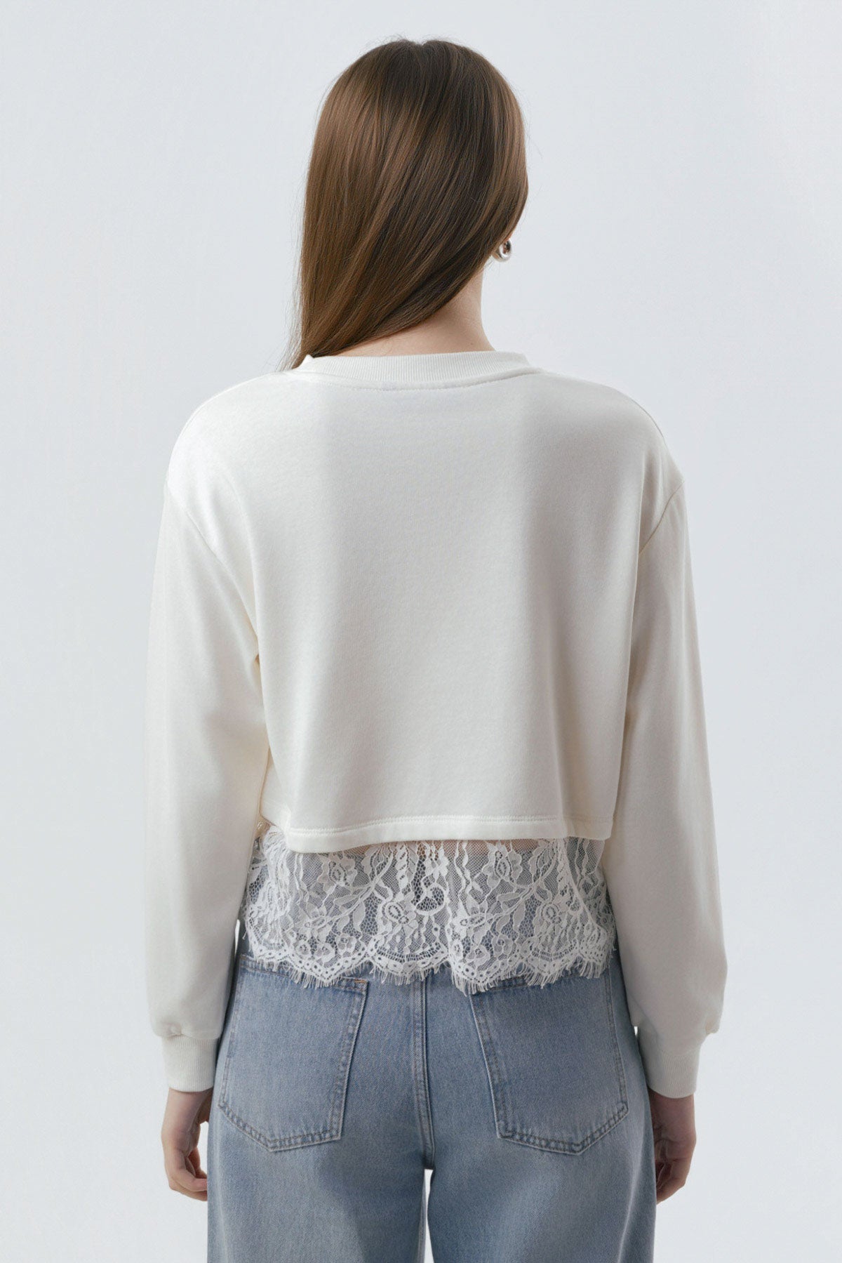 Polerón Mujer Loose Crema