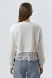 Polerón Mujer Loose Crema