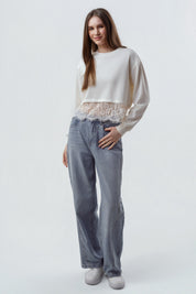 Polerón Mujer Loose Crema