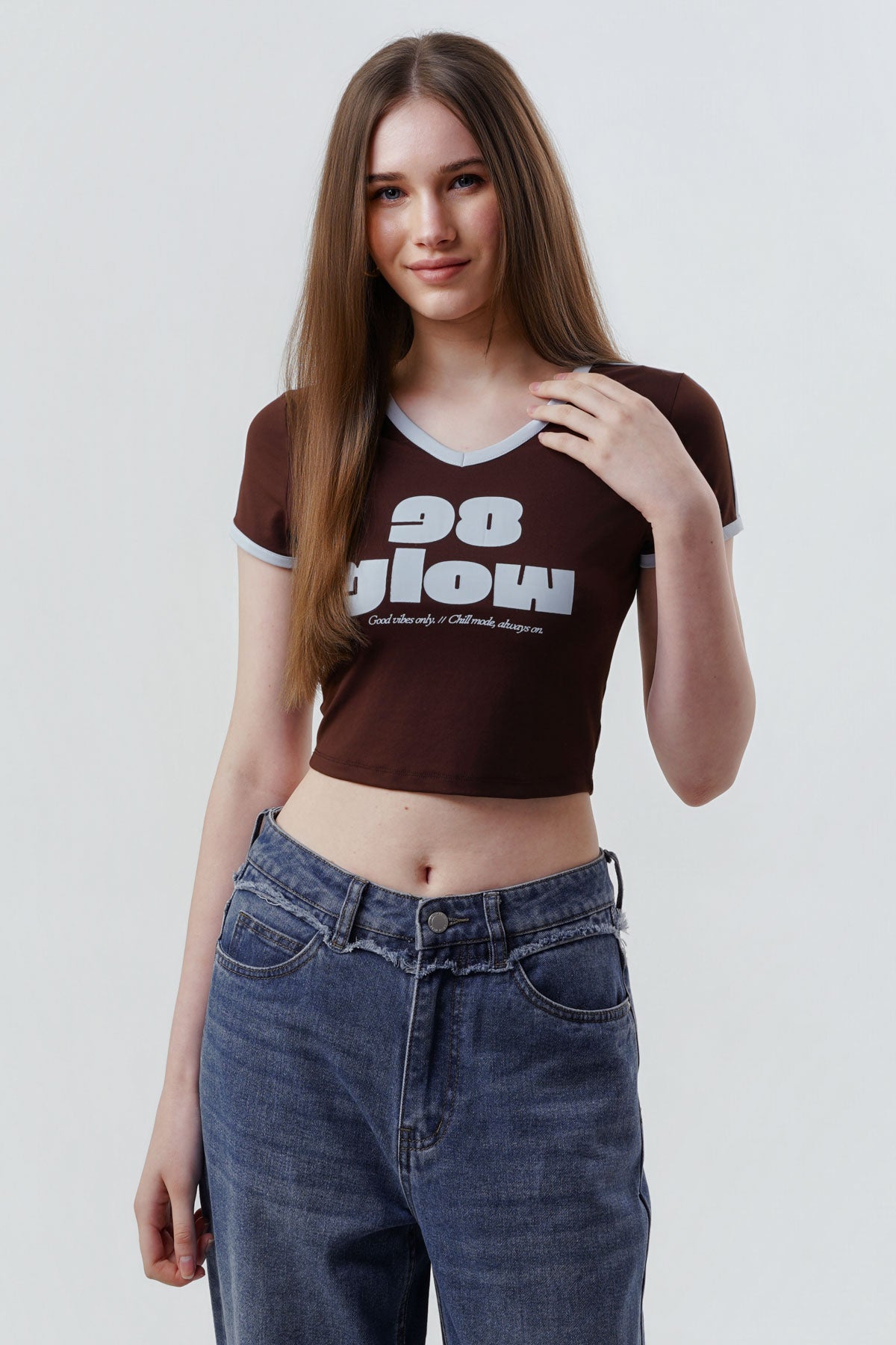 Polera Mujer Slim Chocolate