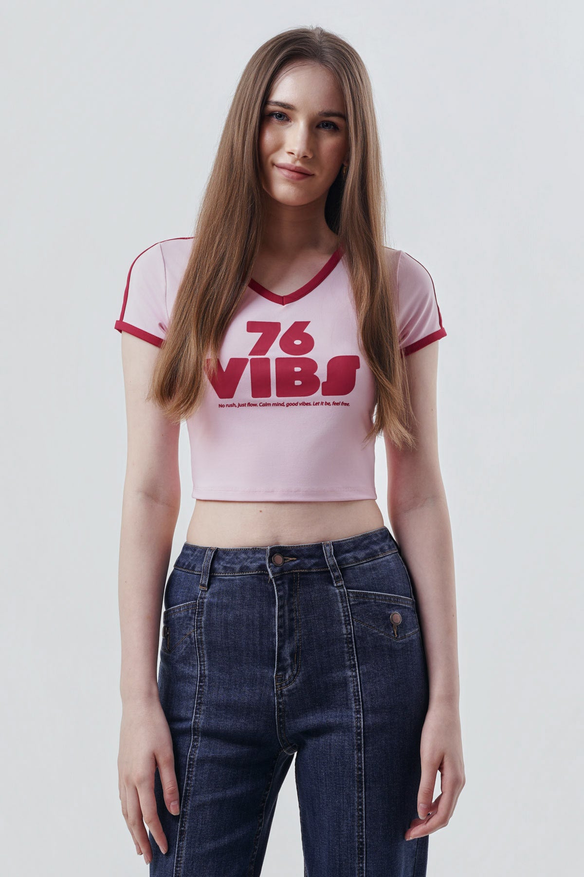 Polera Mujer Slim Rosado Claro