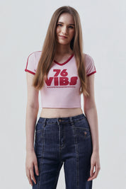 Polera Mujer Slim Rosado Claro