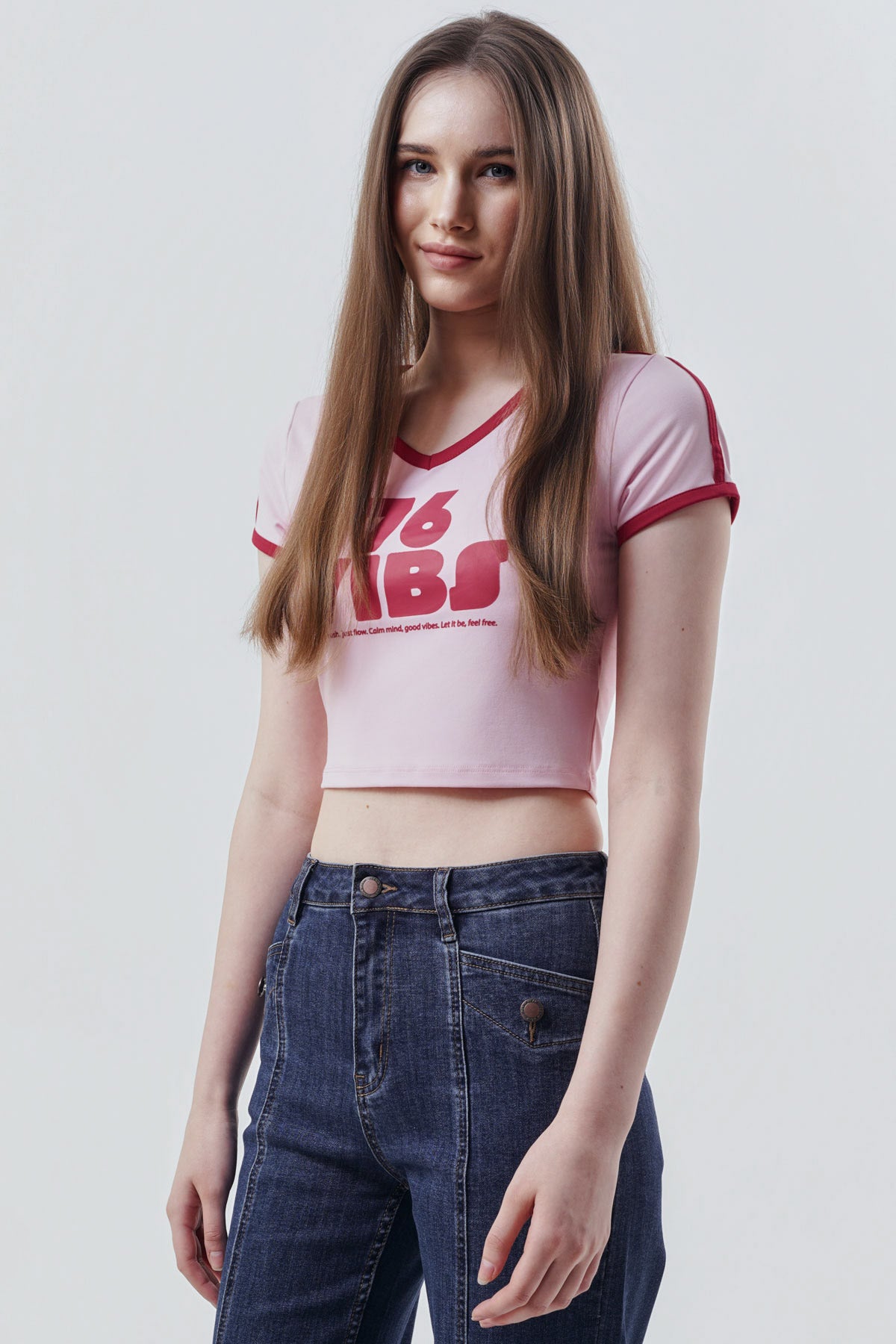 Polera Mujer Slim Rosado Claro