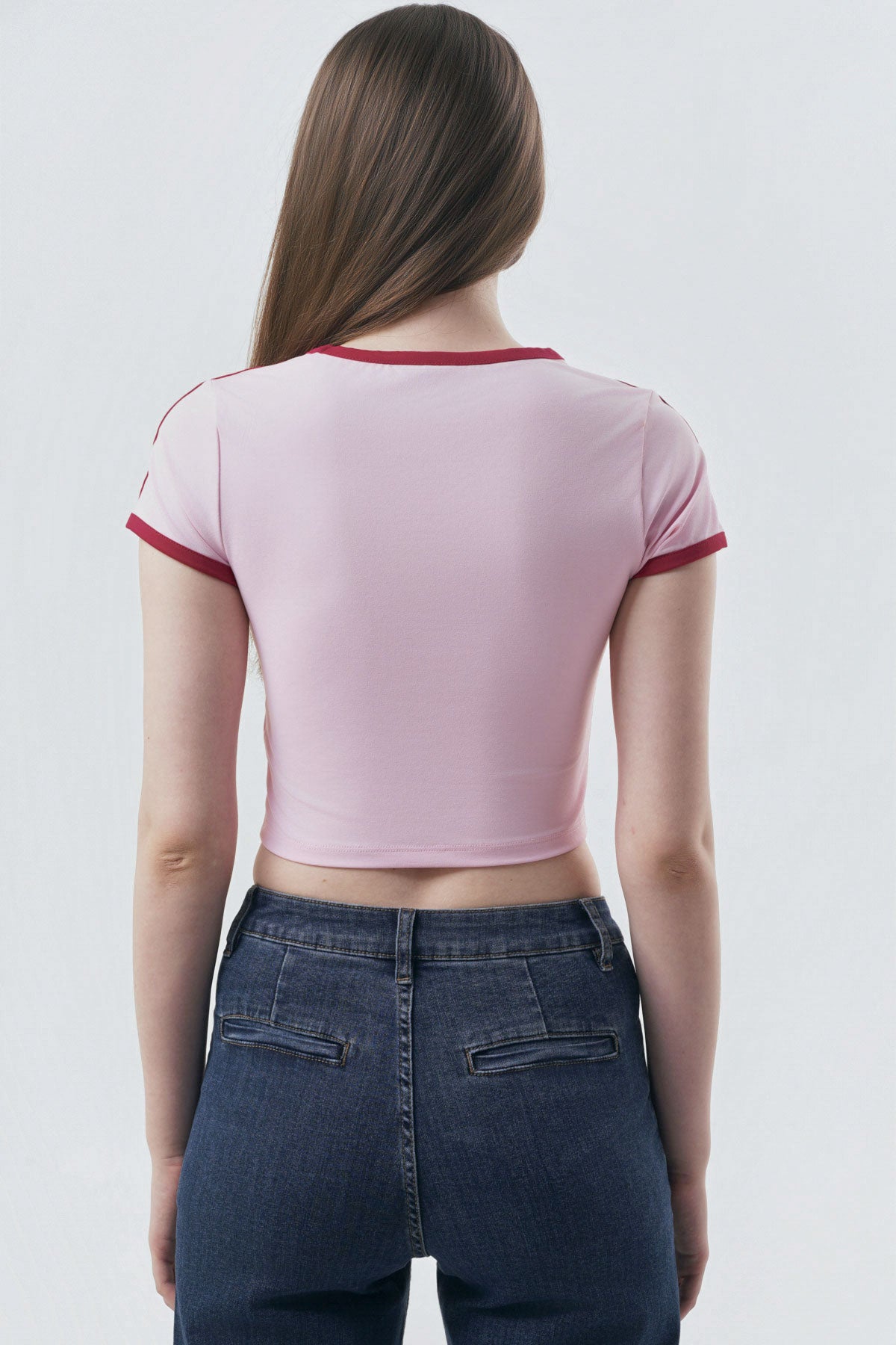 Polera Mujer Slim Rosado Claro