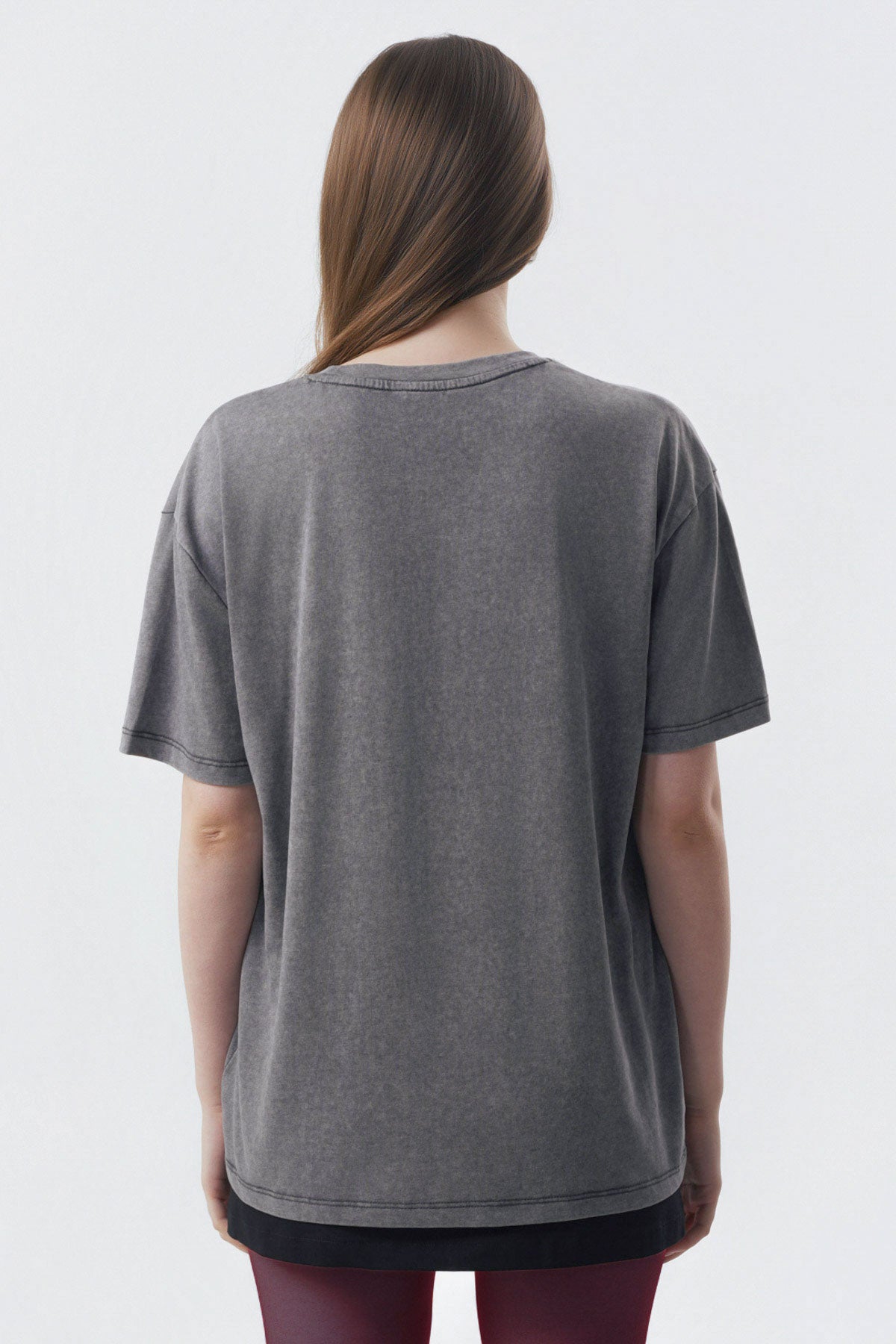Polera Mujer Oversize Gris Oscuro