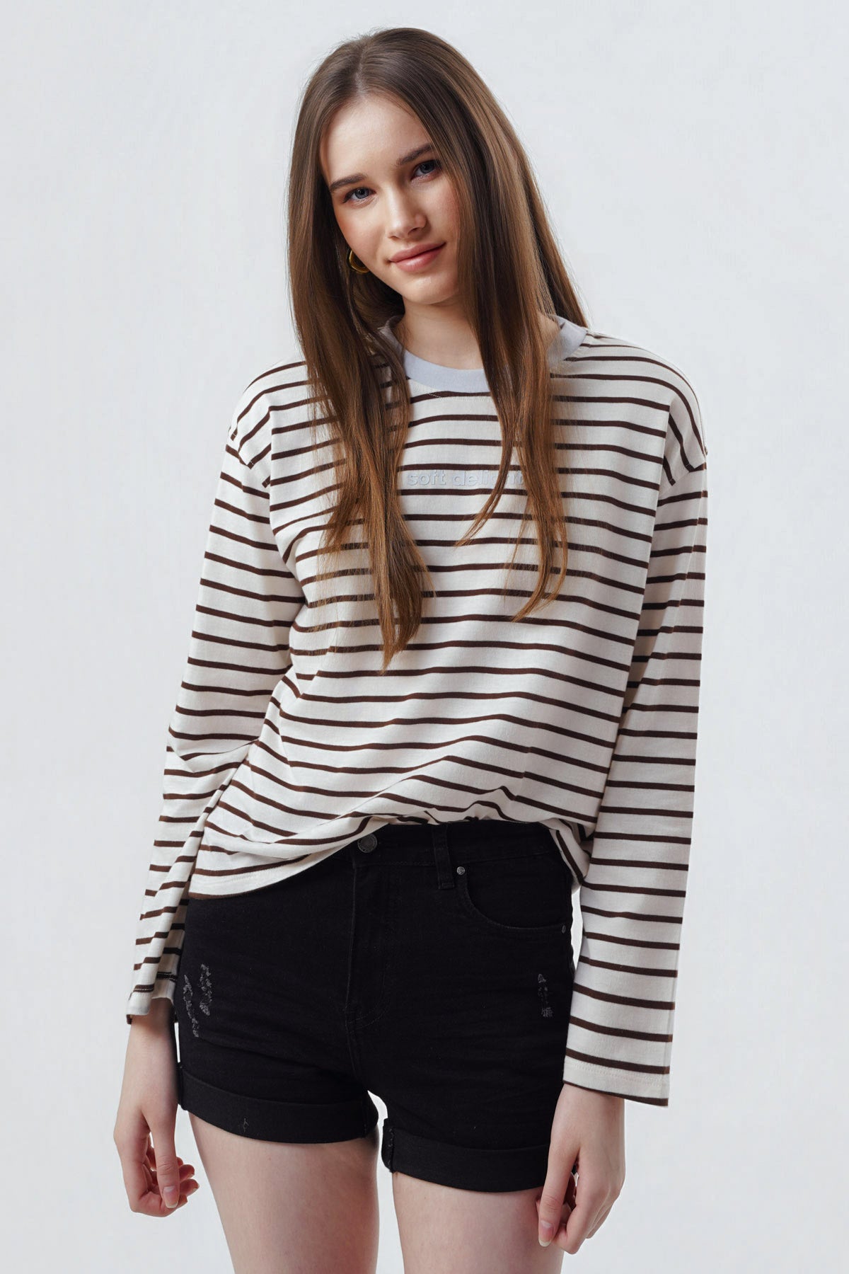Polera Mujer Loose Chocolate