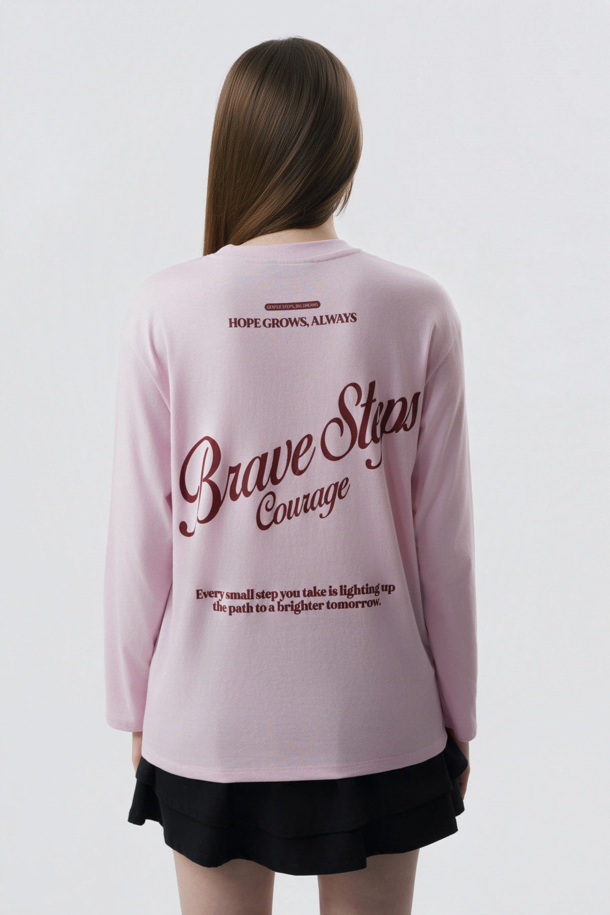 Polera Mujer Oversize Rosado Claro