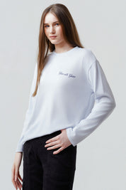 Polera Mujer Oversize Celeste Claro