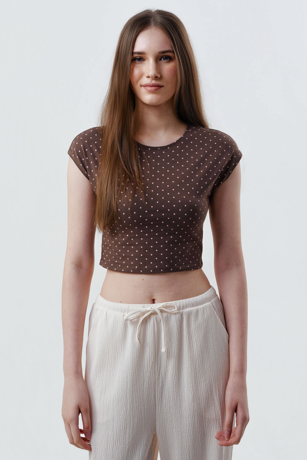 Polera Mujer Tight Café Claro