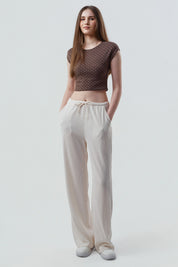 Polera Mujer Tight Café Claro