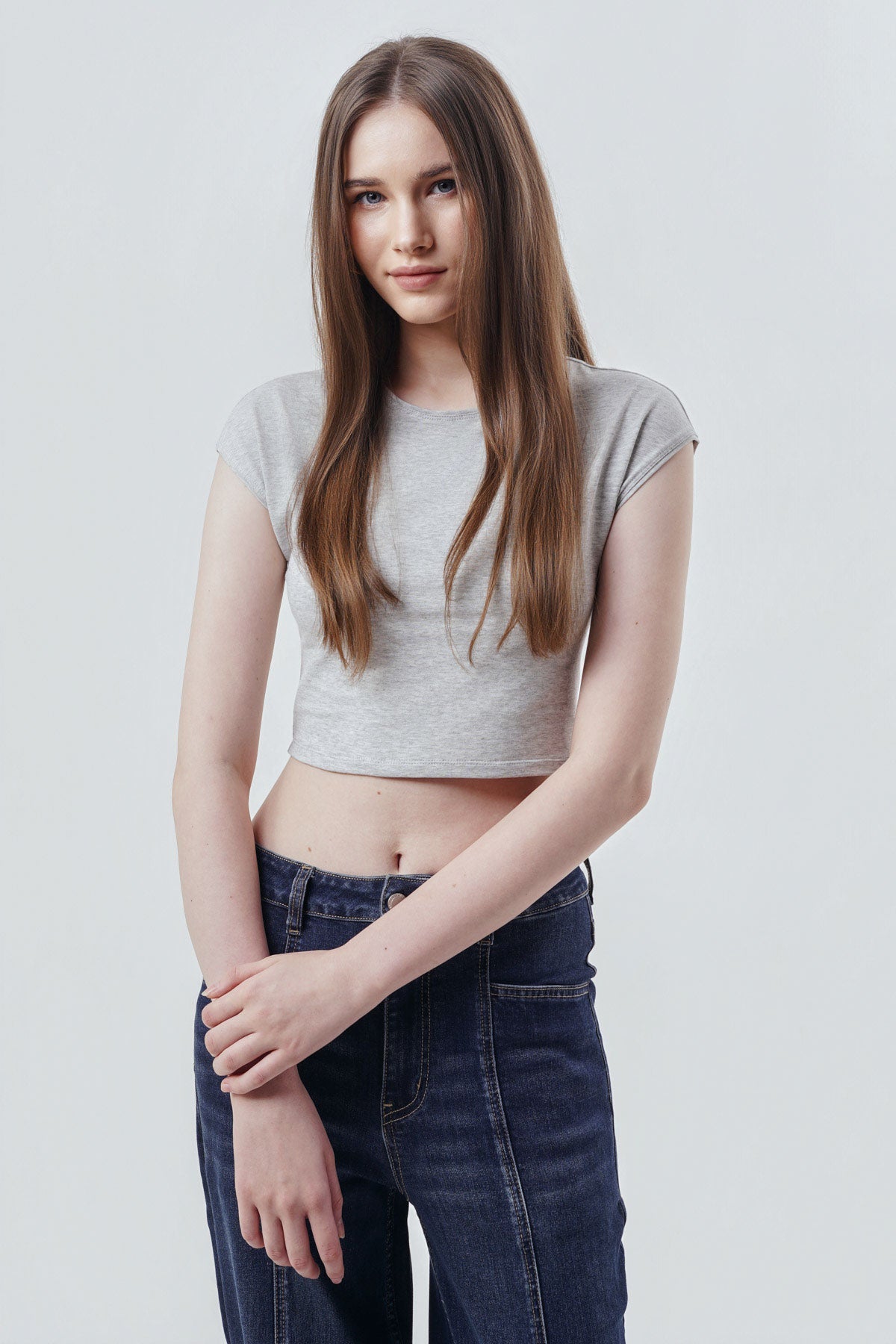 Polera Mujer Tight Gris Melange