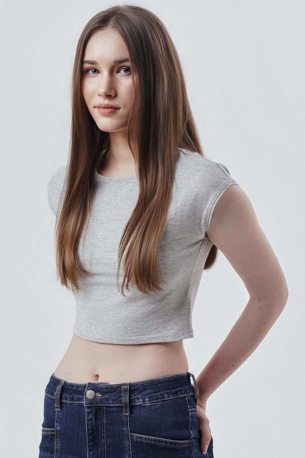 Polera Mujer Tight Gris Melange