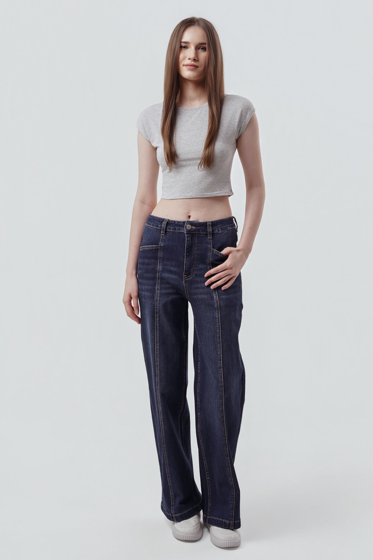 Polera Mujer Tight Gris Melange