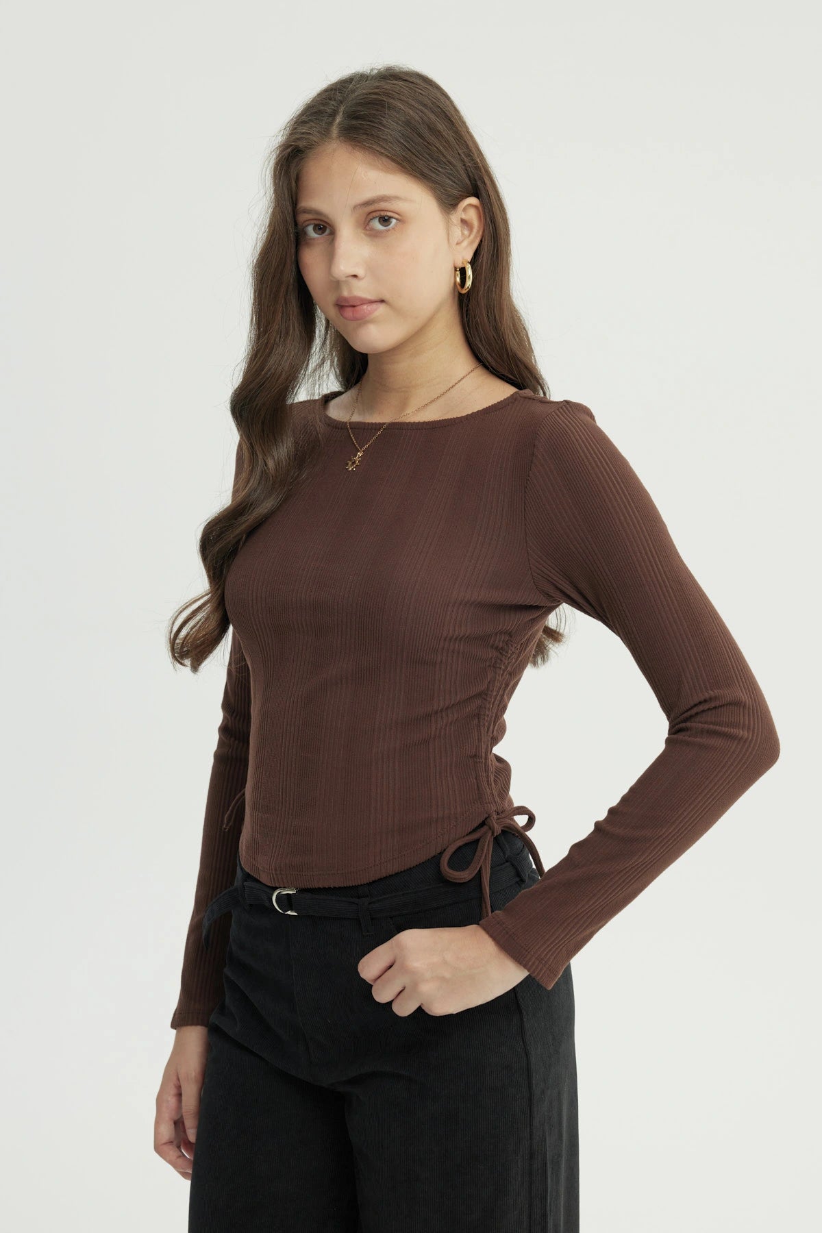 Polera Mujer Regular Café