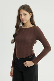 Polera Mujer Regular Café