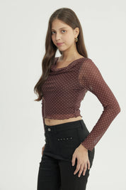 Polera Mujer Tight Café