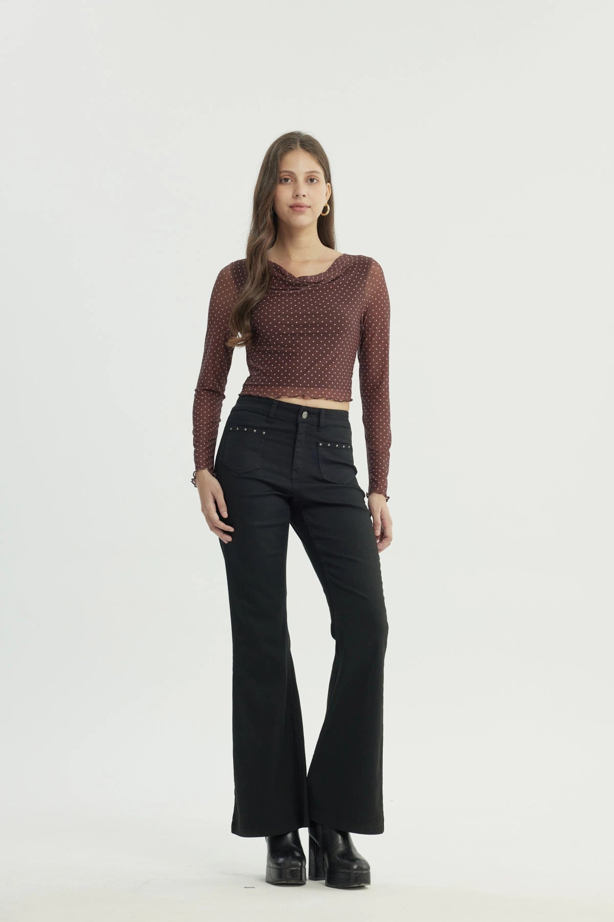 Polera Mujer Tight Café