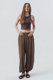 Pantalón Pitillo Mujer Café Claro