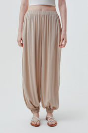 Pantalón Pitillo Mujer Beige Oscuro
