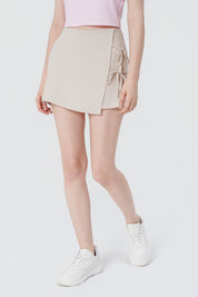 Short Falda Pantalón Mujer Beige Claro