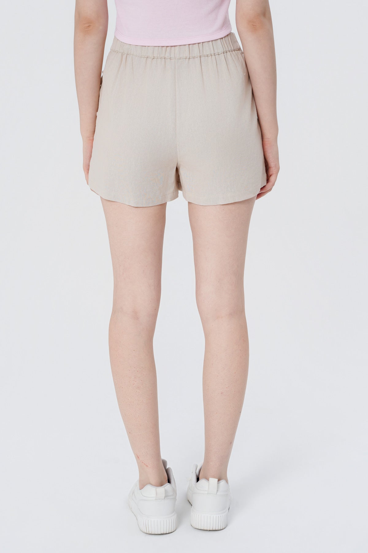 Short Falda Pantalón Mujer Beige Claro